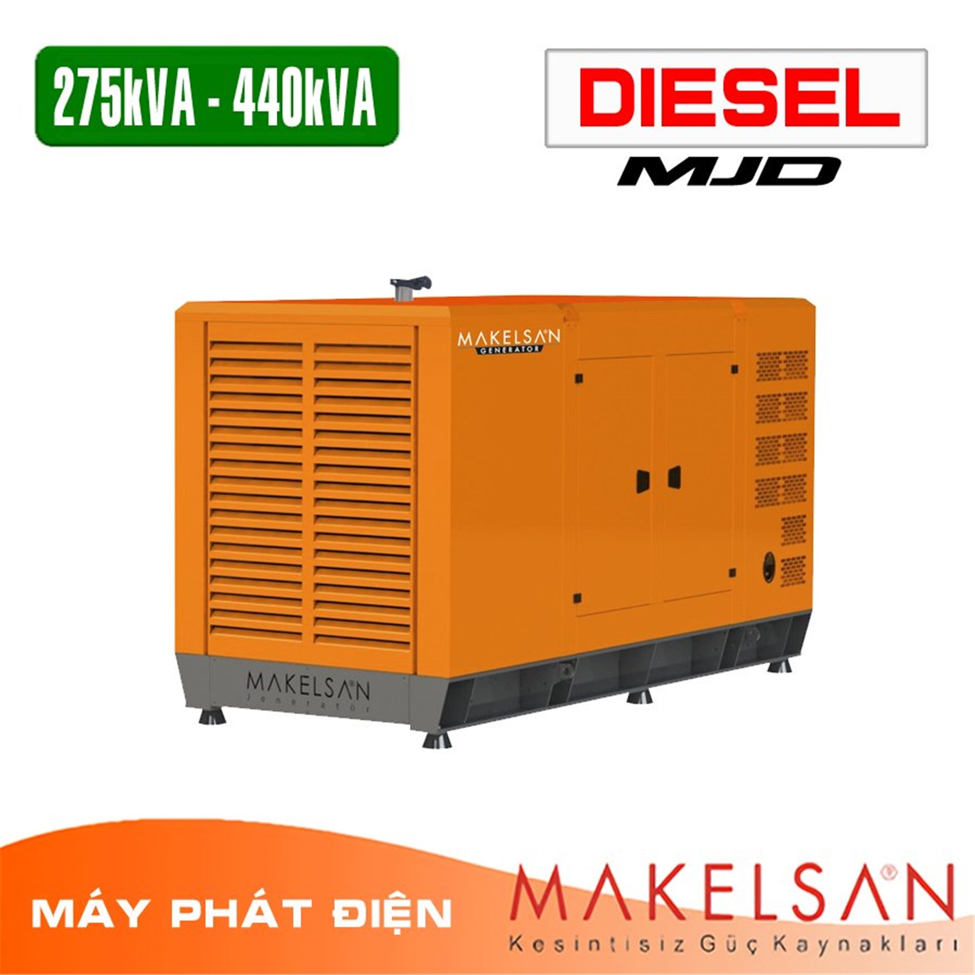 MÁY PHÁT ĐIỆN DIESEL MAKELSAN - TURKEY - SERIES MJD 22kVA-700KVA 50HZ