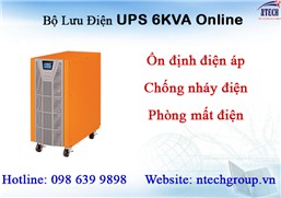BỘ LƯU ĐIỆN UPS 6KVA ONLINE LÀ GÌ? NGUYÊN LÝ HOẠT ĐỘNG CỦA BỘ LƯU ĐIỆN UPS 6KVA ONLINE.