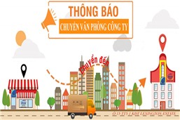 THÔNG BÁO CHUYỂN ĐỊA ĐIỂM VĂN PHÒNG CÔNG TY